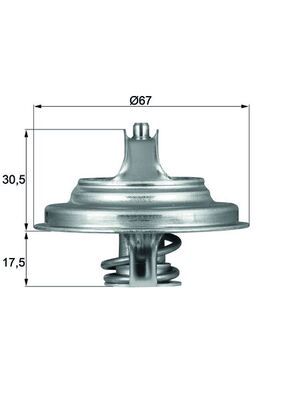 Termostat, płyn chłodzący MAHLE TX 54 83D