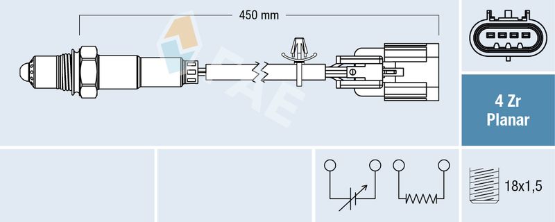 Sonda lambda FAE 77672