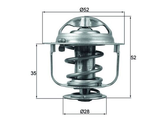 Termostat, płyn chłodzący MAHLE TX16588D