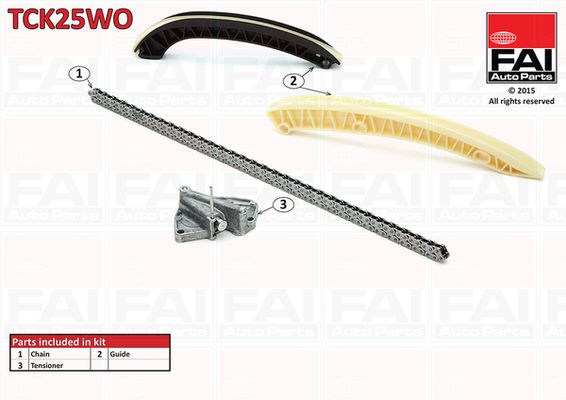 Zestaw łańcucha rozrządu FAI AutoParts tck25wo