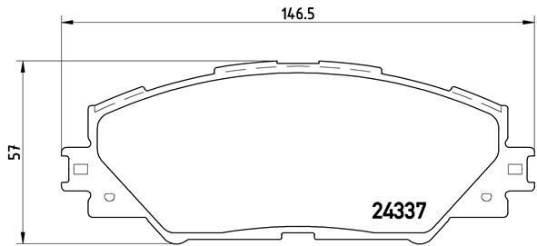 Zestaw klocków hamulcowych, hamulce tarczowe BREMBO P 83 071