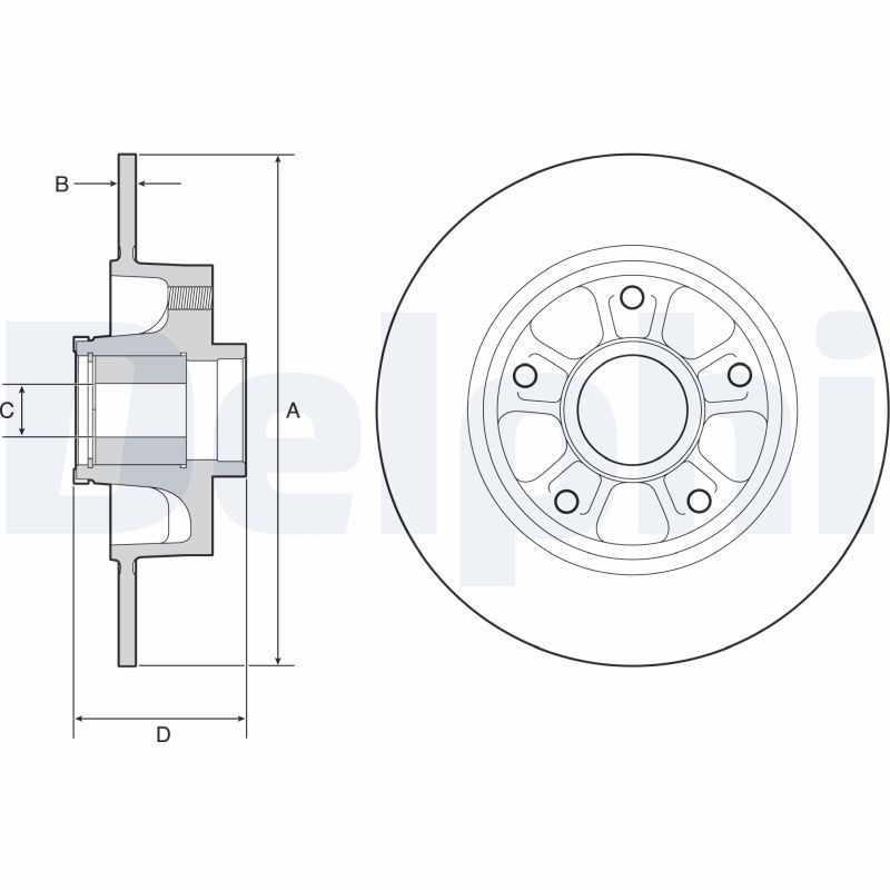 Tarcza hamulcowa DELPHI BG9230RSC