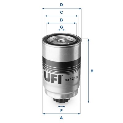 Filtr paliwa UFI 24.123.00