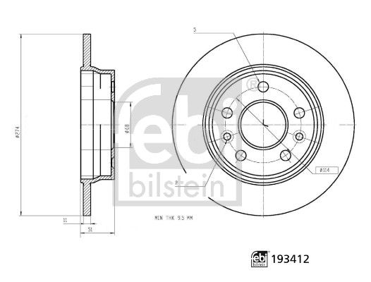 Tarcza hamulcowa FEBI BILSTEIN 193412