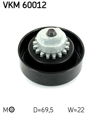 Rolka napinacza, pasek klinowy wielorowkowy SKF VKM 60012
