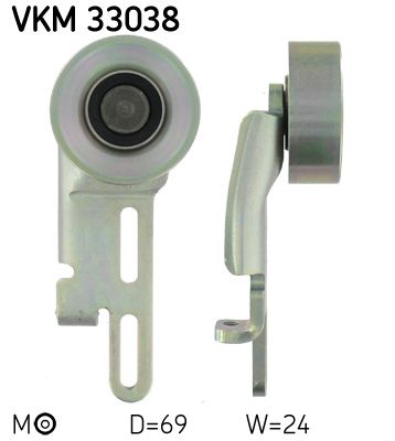Rolka napinacza, pasek klinowy wielorowkowy SKF VKM 33038