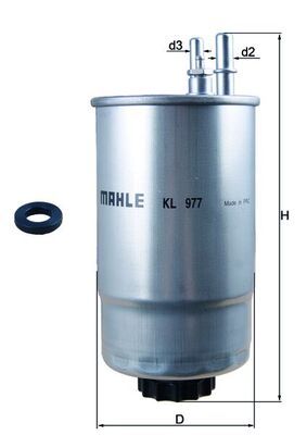 Filtr paliwa MAHLE KL977D