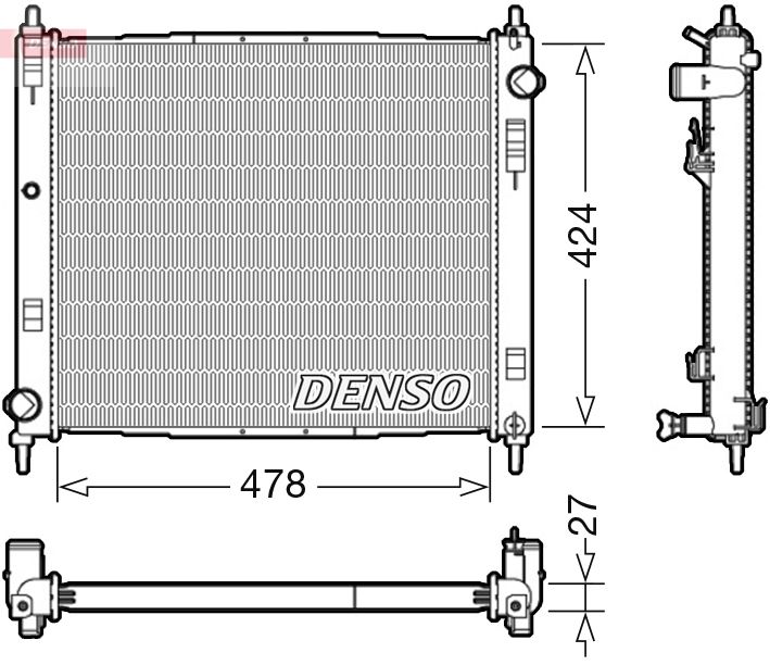 Chłodnica, układ chłodzenia silnika DENSO DRM46044