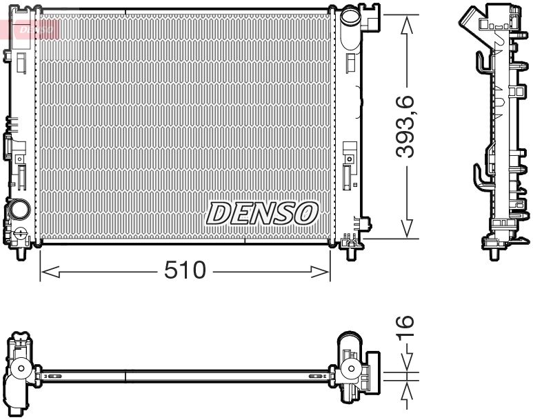 Chłodnica, układ chłodzenia silnika DENSO DRM46103