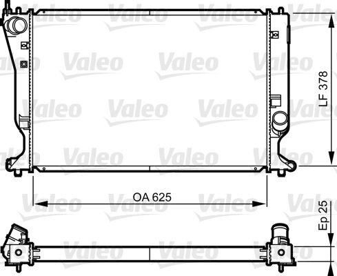 Chłodnica, układ chłodzenia silnika VALEO 735574