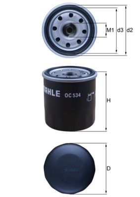 Filtr oleju MAHLE OC534