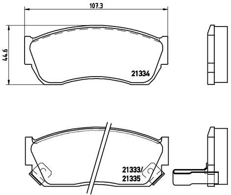Zestaw klocków hamulcowych, hamulce tarczowe BREMBO P 79 005