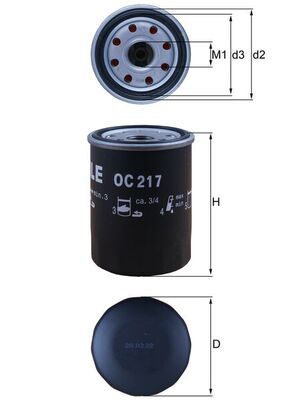 Filtr oleju MAHLE OC217