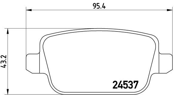 Zestaw klocków hamulcowych, hamulce tarczowe BREMBO P 44 017