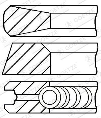 Zestaw pierścieni tłokowych Goetze Engine 08-105500-00