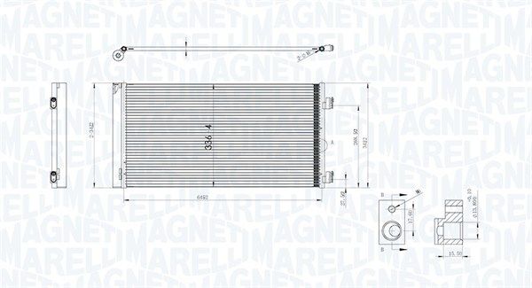 Skraplacz, klimatyzacja MAGNETI MARELLI 350203747000