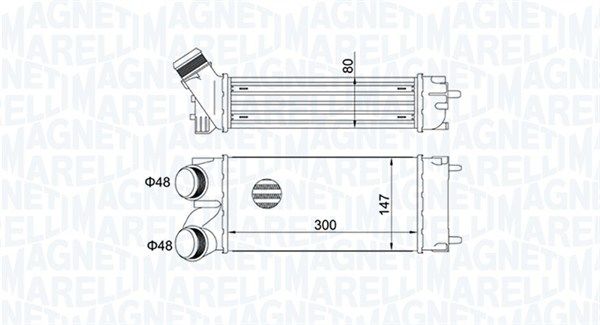 Chłodnica powietrza doładowującego MAGNETI MARELLI 351319204670