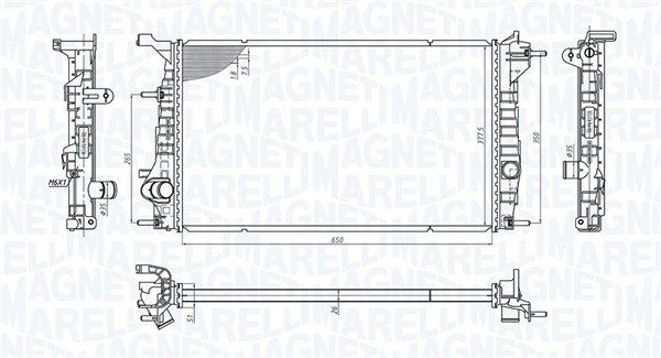 Chłodnica, układ chłodzenia silnika MAGNETI MARELLI 350213200600
