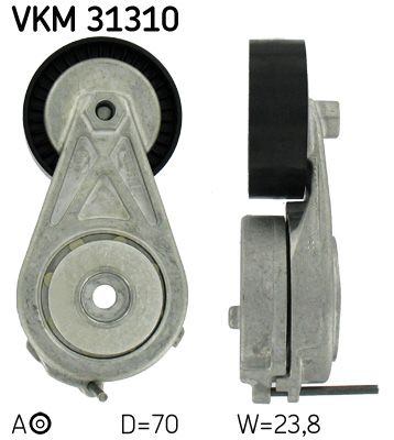 Rolka napinacza, pasek klinowy wielorowkowy SKF VKM 31310