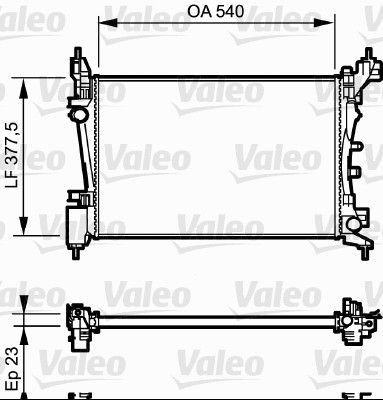Chłodnica, układ chłodzenia silnika VALEO 735042