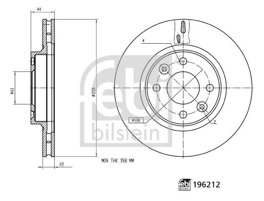 Tarcza hamulcowa FEBI BILSTEIN 196212