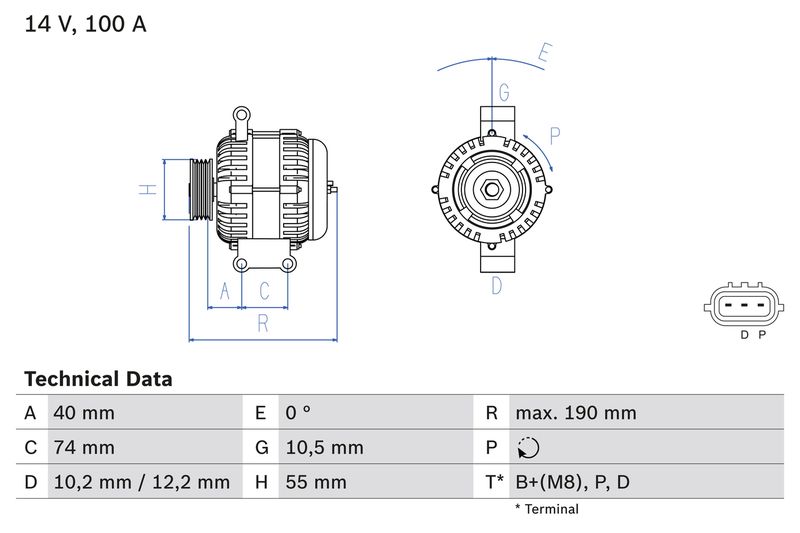 Alternator BOSCH 0 986 083 570