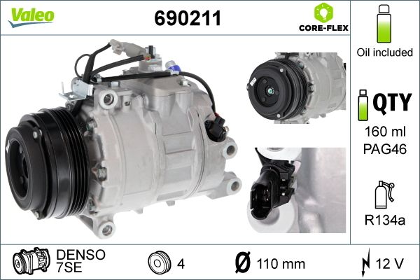 Sprężarka, klimatyzacja VALEO 690211