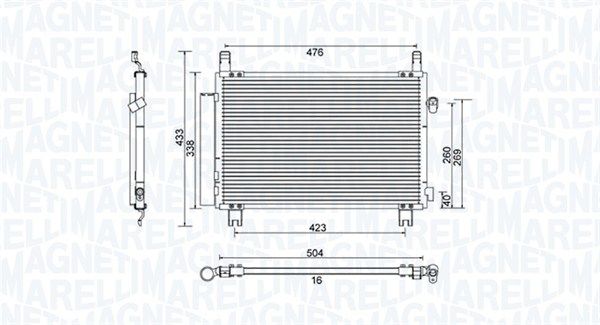 Skraplacz, klimatyzacja MAGNETI MARELLI 350203798000