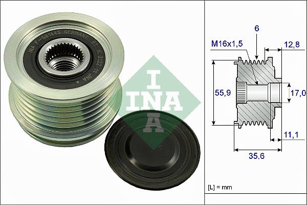 Alternator - sprzęgło jednokierunkowe INA 535 0041 10