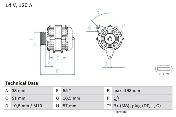 Alternator BOSCH 0 986 083 830