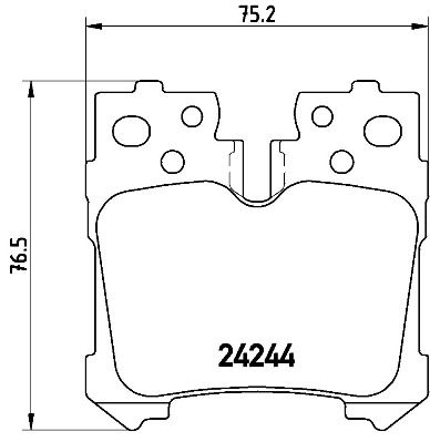 Zestaw klocków hamulcowych, hamulce tarczowe BREMBO P 83 076