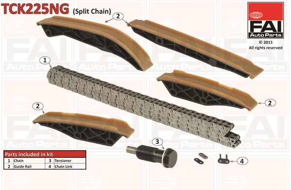Zestaw łańcucha rozrządu FAI AutoParts TCK225NG