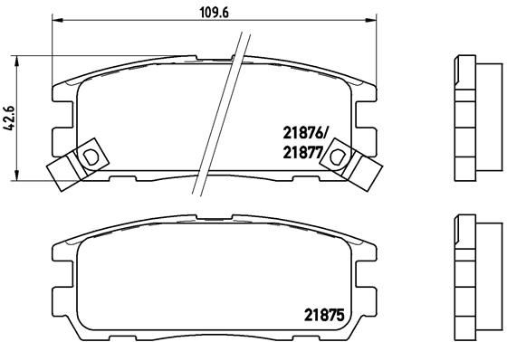 Zestaw klocków hamulcowych, hamulce tarczowe BREMBO P 59 021