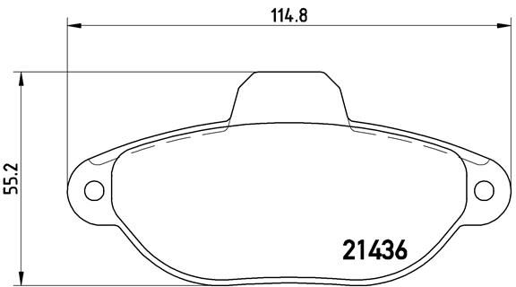 Zestaw klocków hamulcowych, hamulce tarczowe BREMBO P 23 060