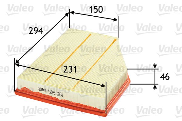 Filtr powietrza VALEO 585281