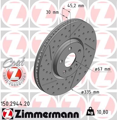 Tarcza hamulcowa ZIMMERMANN 150.2944.20