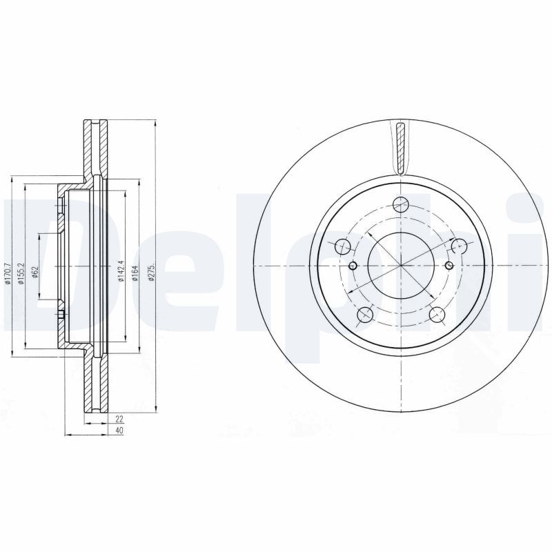 Tarcza hamulcowa DELPHI BG4232