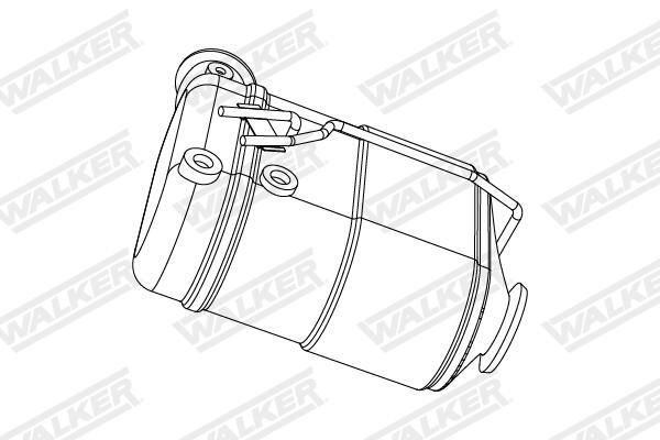Filtr sadzy / filtr cząstek stałych, układ wydechowy WALKER 73384