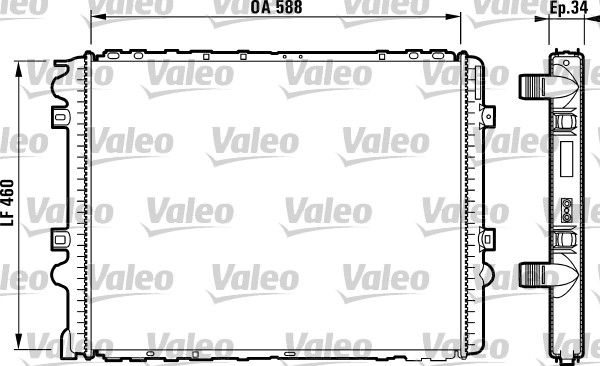 Chłodnica, układ chłodzenia silnika VALEO 732569
