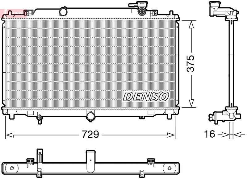Chłodnica, układ chłodzenia silnika DENSO DRM44048
