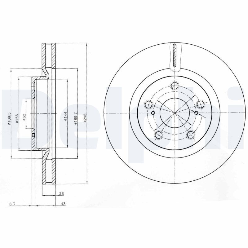 Tarcza hamulcowa DELPHI BG4114C