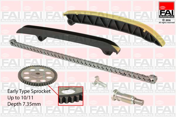 Zestaw łańcucha rozrządu FAI AutoParts tck208ng