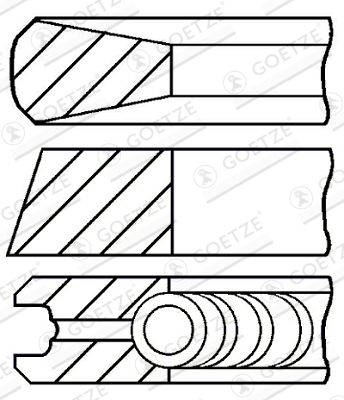 Zestaw pierścieni tłokowych Goetze Engine 08-431900-00