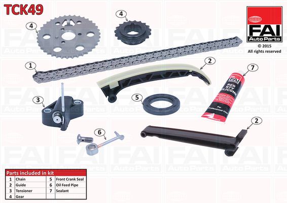 Zestaw łańcucha rozrządu FAI AutoParts tck49