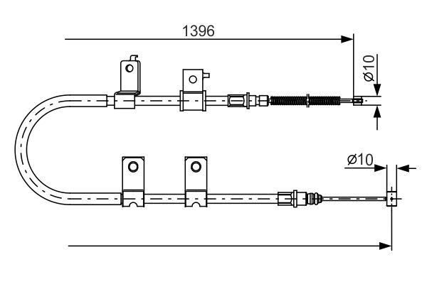 Cięgło, hamulec postojowy BOSCH 1 987 482 083