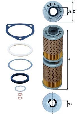 Filtr oleju MAHLE OX36D