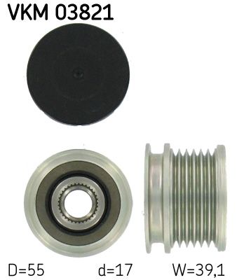 Alternator - sprzęgło jednokierunkowe SKF VKM 03821