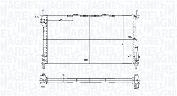 Chłodnica, układ chłodzenia silnika MAGNETI MARELLI 350213181200