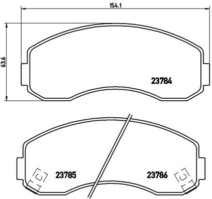 Zestaw klocków hamulcowych, hamulce tarczowe BREMBO P 99 003