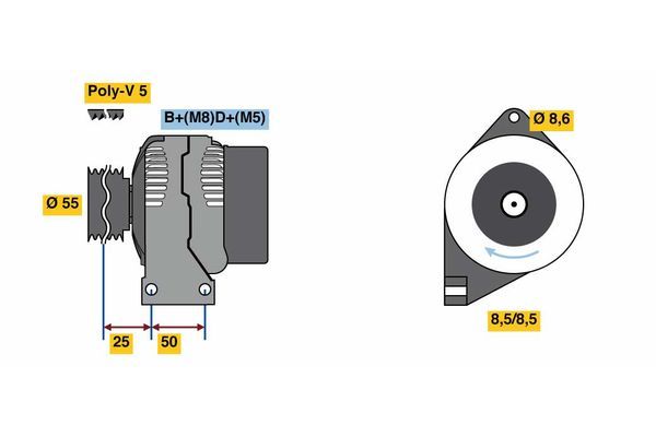 Alternator BOSCH 0 986 049 540